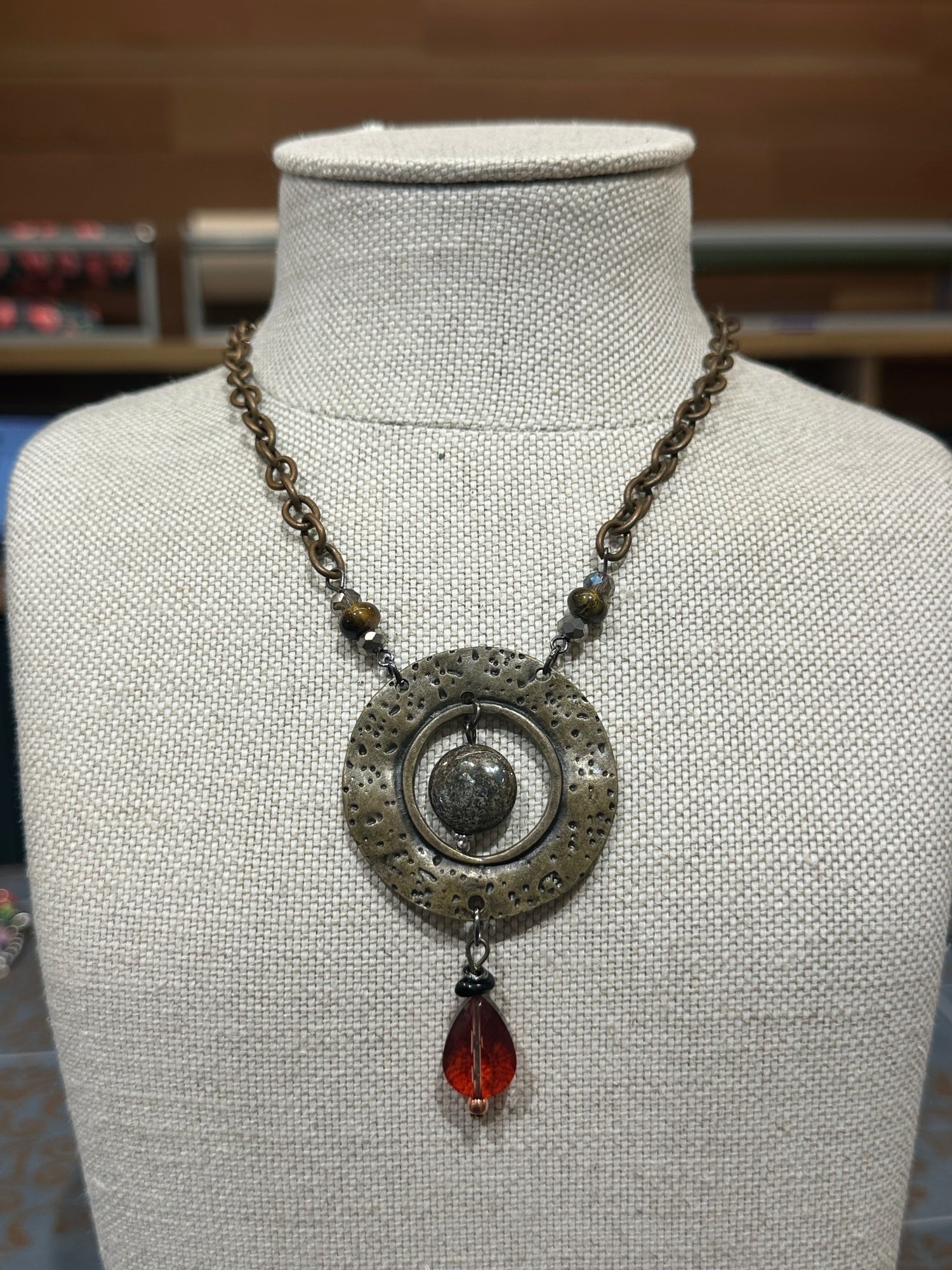 Bronze Circle Necklace