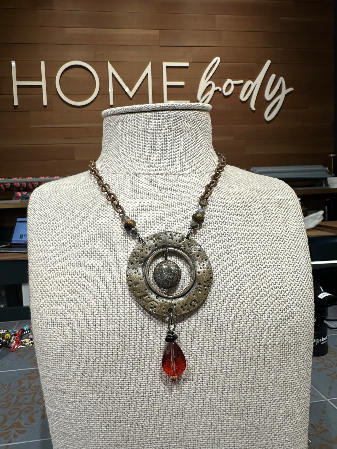 Bronze Circle Necklace