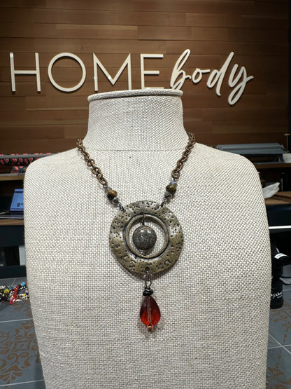 Bronze Circle Necklace