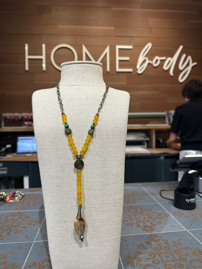 Yellow Beaded Necklace