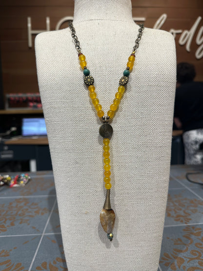 Yellow Beaded Necklace