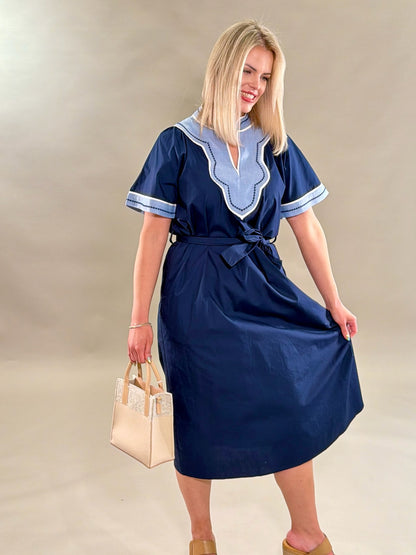 Short Sleeve V-Neck Dress