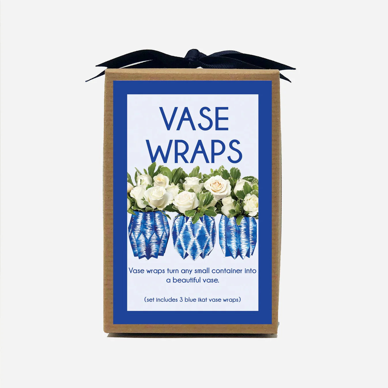 Ikat Paper Vase Wraps