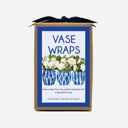 Ikat Paper Vase Wraps