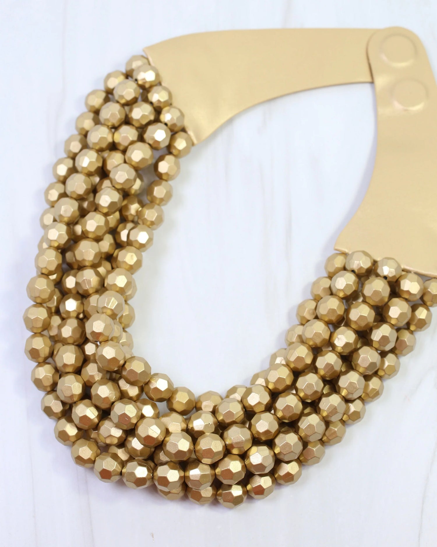 Gold Multi Layered Beaded Necklace