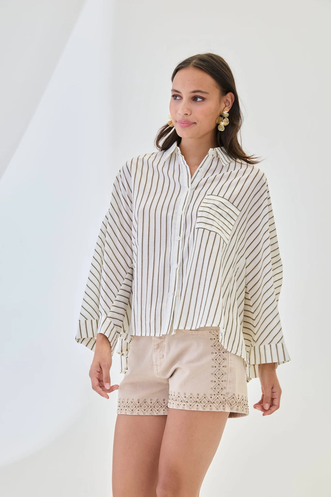 Oversized Pinstripe Blouse