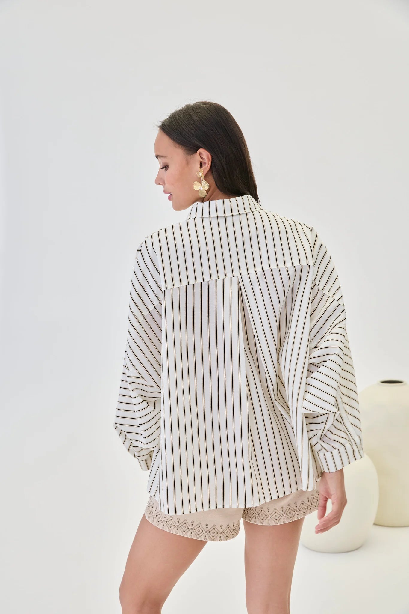 Oversized Pinstripe Blouse