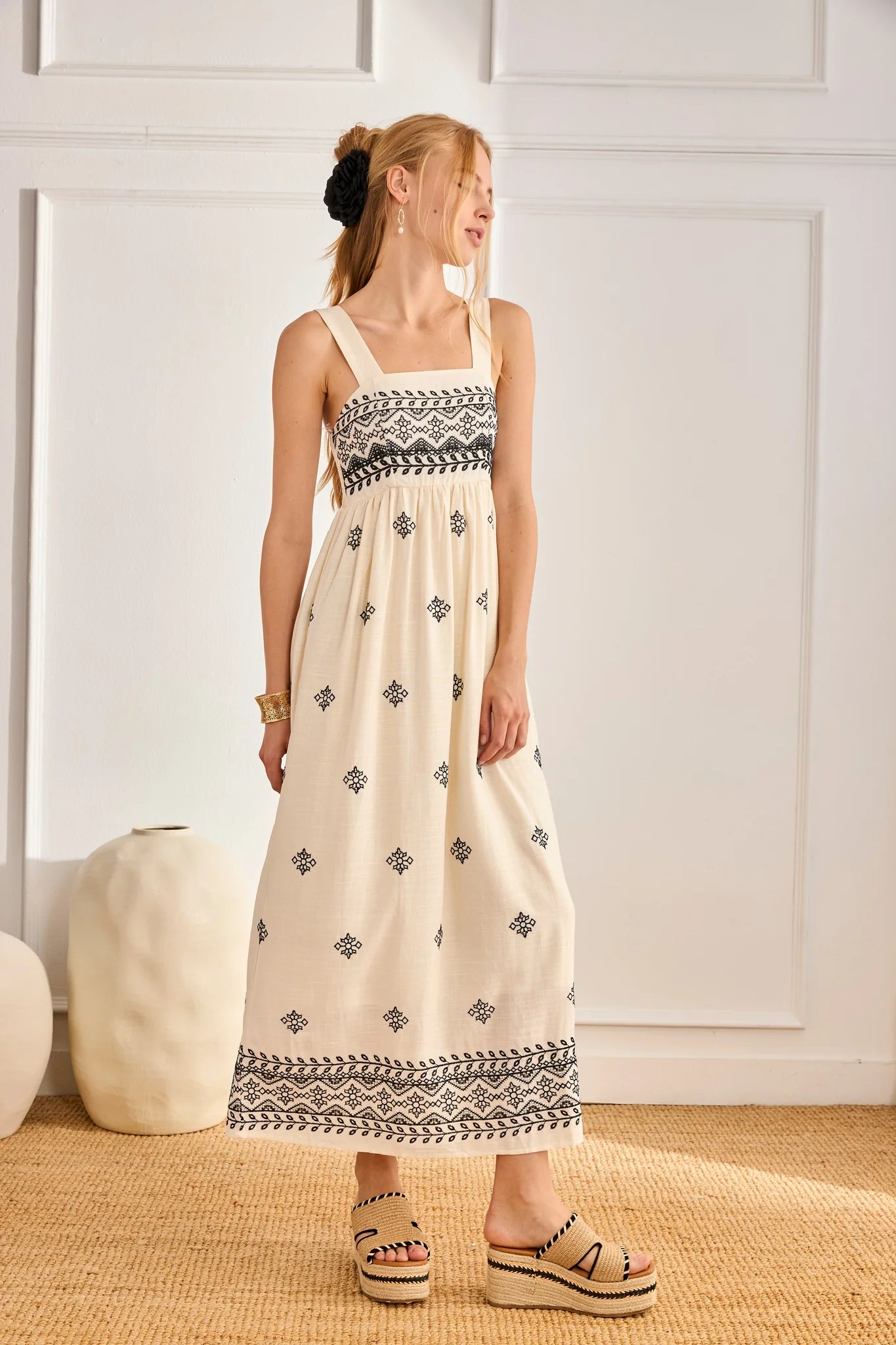Embroidered Maxi Dress