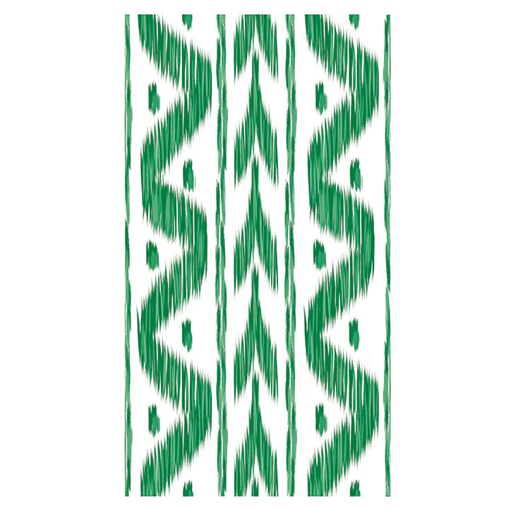 Green Ikat Linen-feel Paper Dinner Napkins