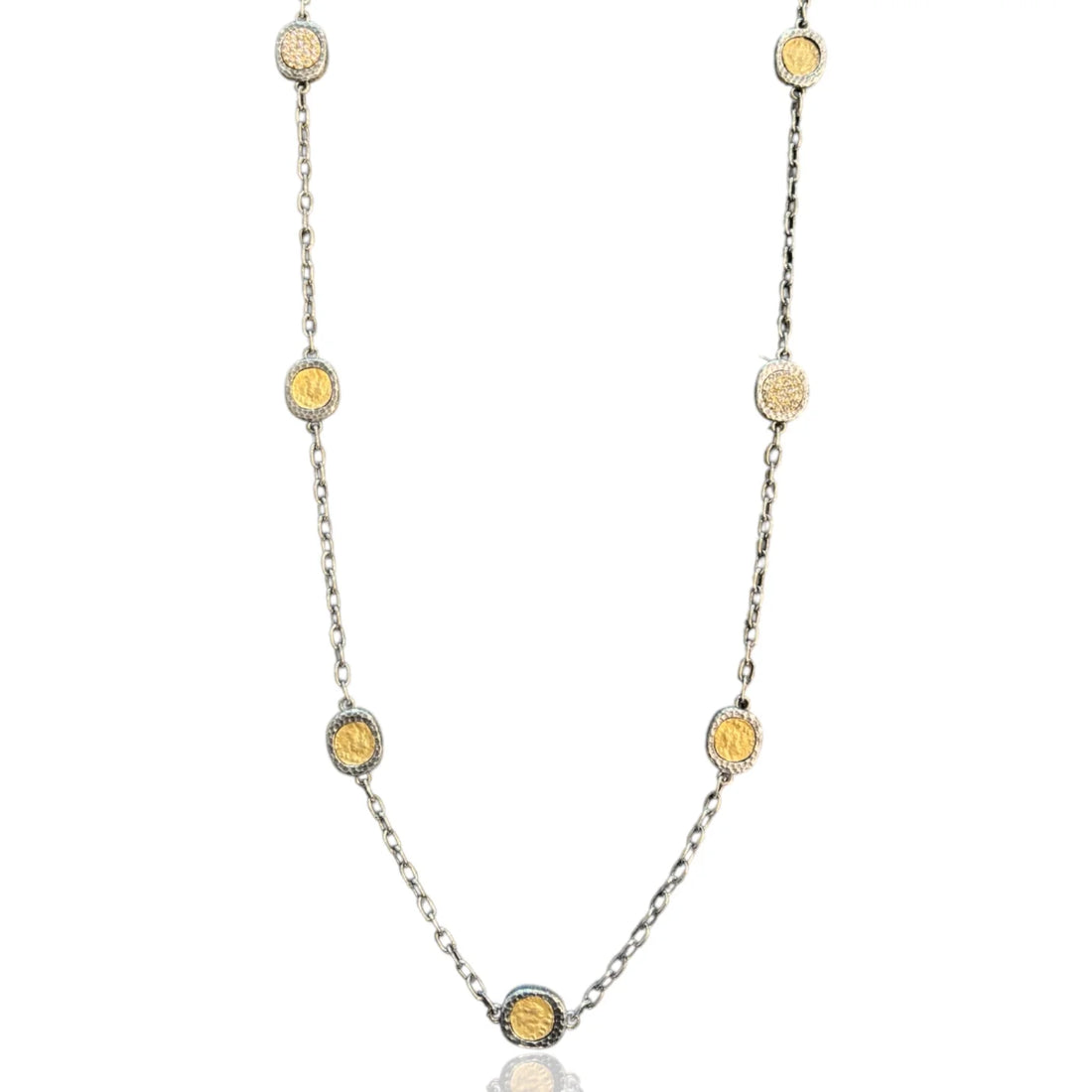 Vintage Silver Pavia Station Necklace