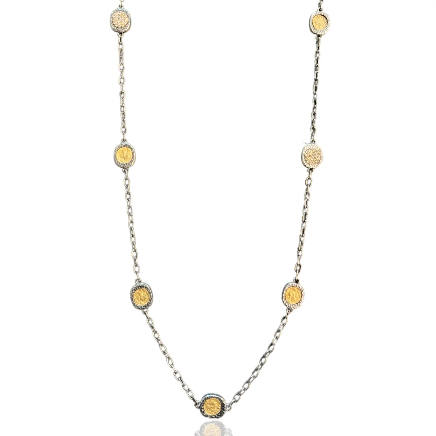 Vintage Silver Pavia Station Necklace