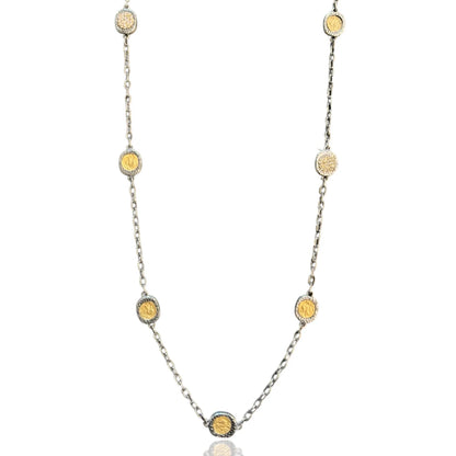 Vintage Silver Pavia Station Necklace