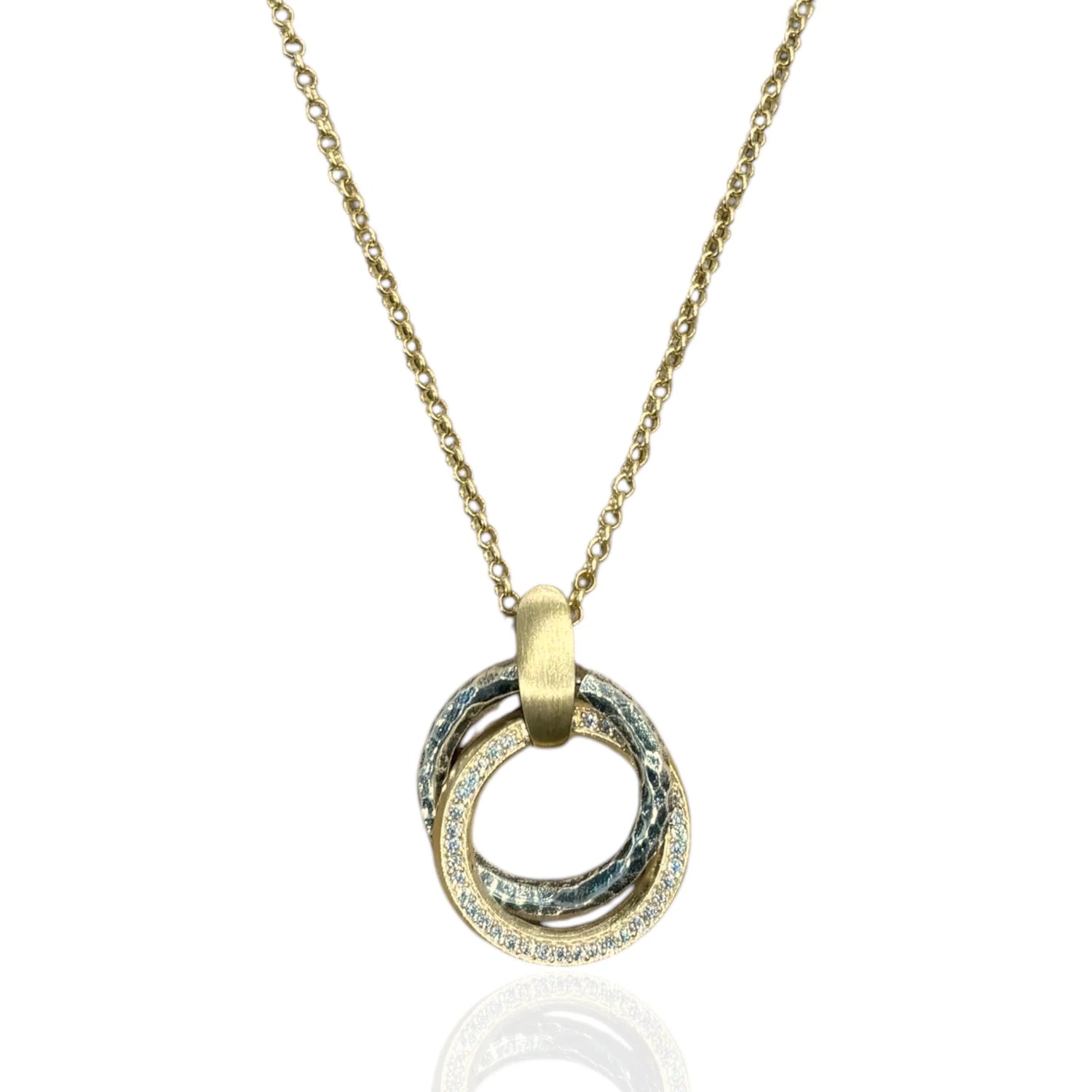 Mixed Metal Trinity Necklace