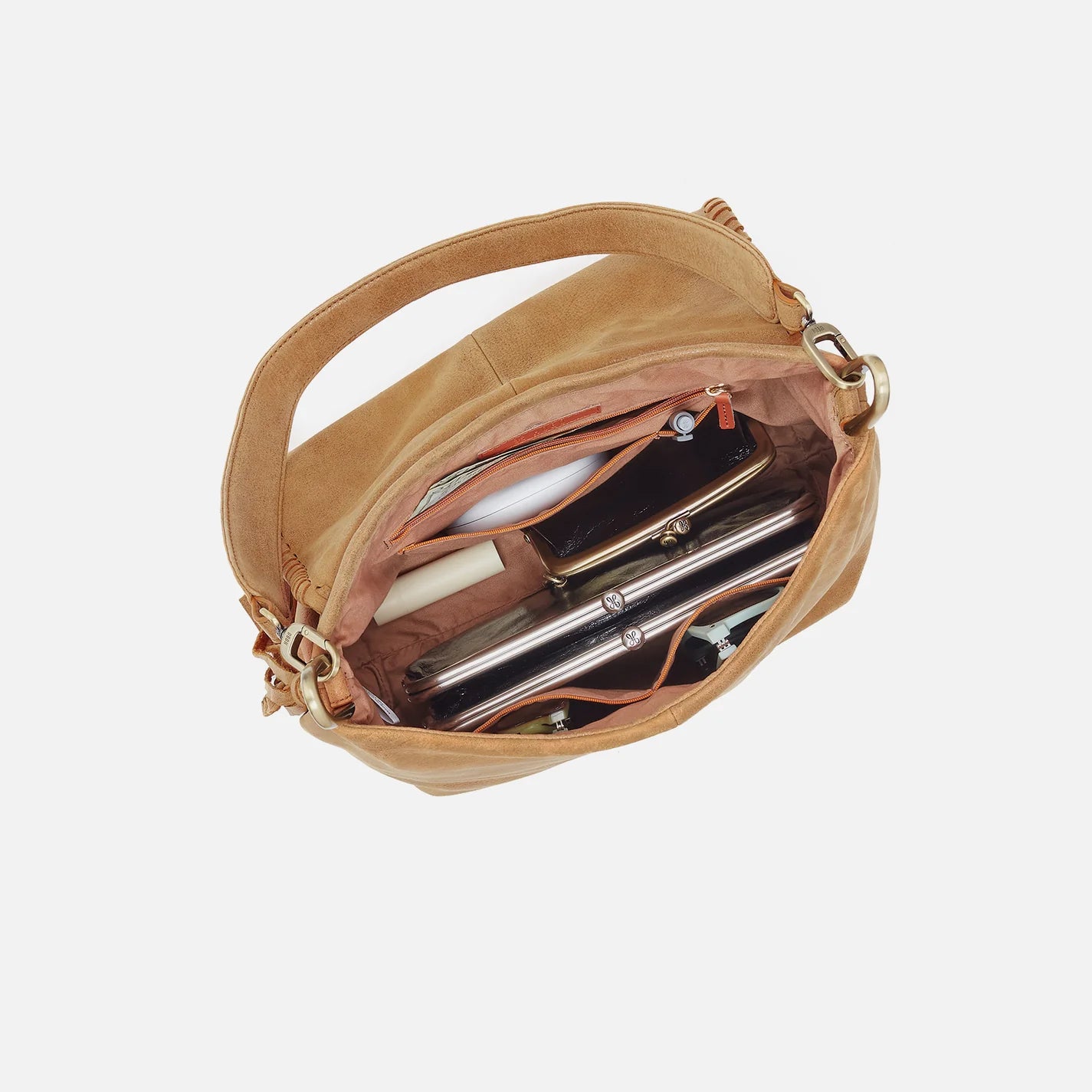 Buffed Whiskey with Shimmer Shoulder Bag