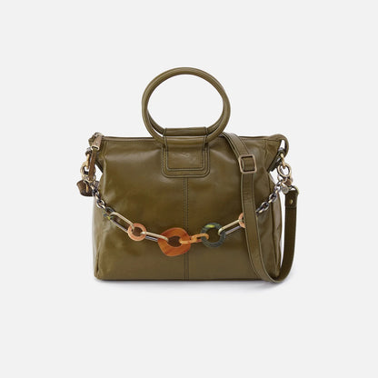 Olive Satchel with Removeable Chain