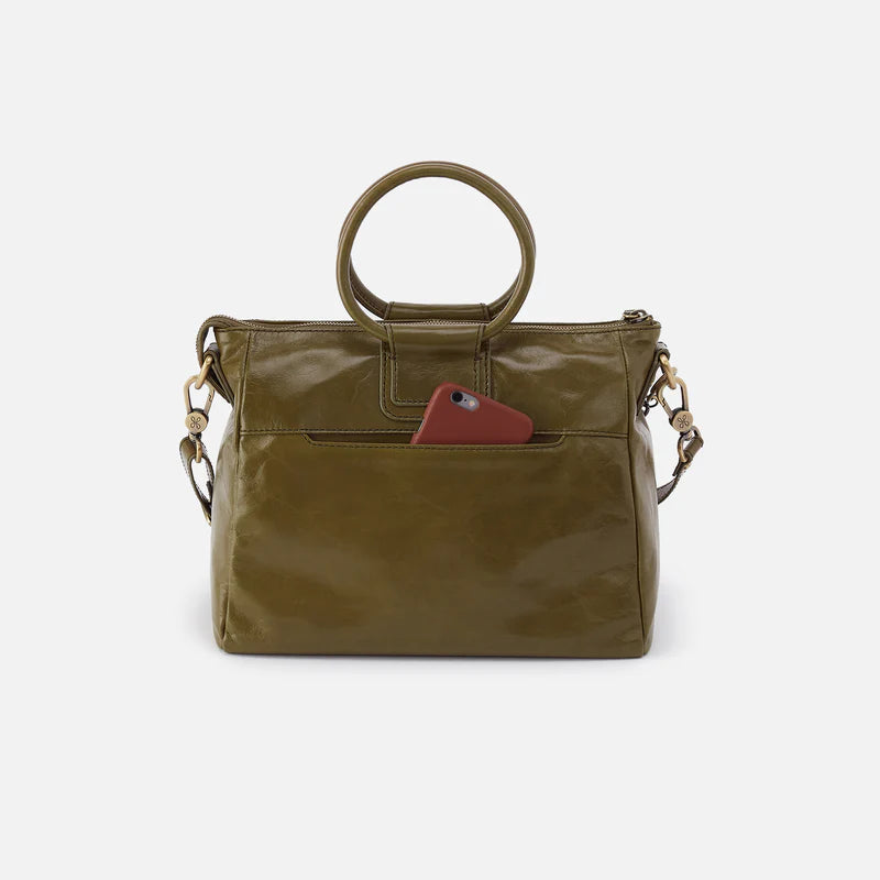 Olive Satchel with Removeable Chain