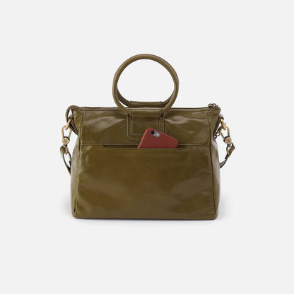 Olive Satchel with Removeable Chain