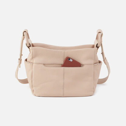 Pebbled Leather Crossbody with Gold Details