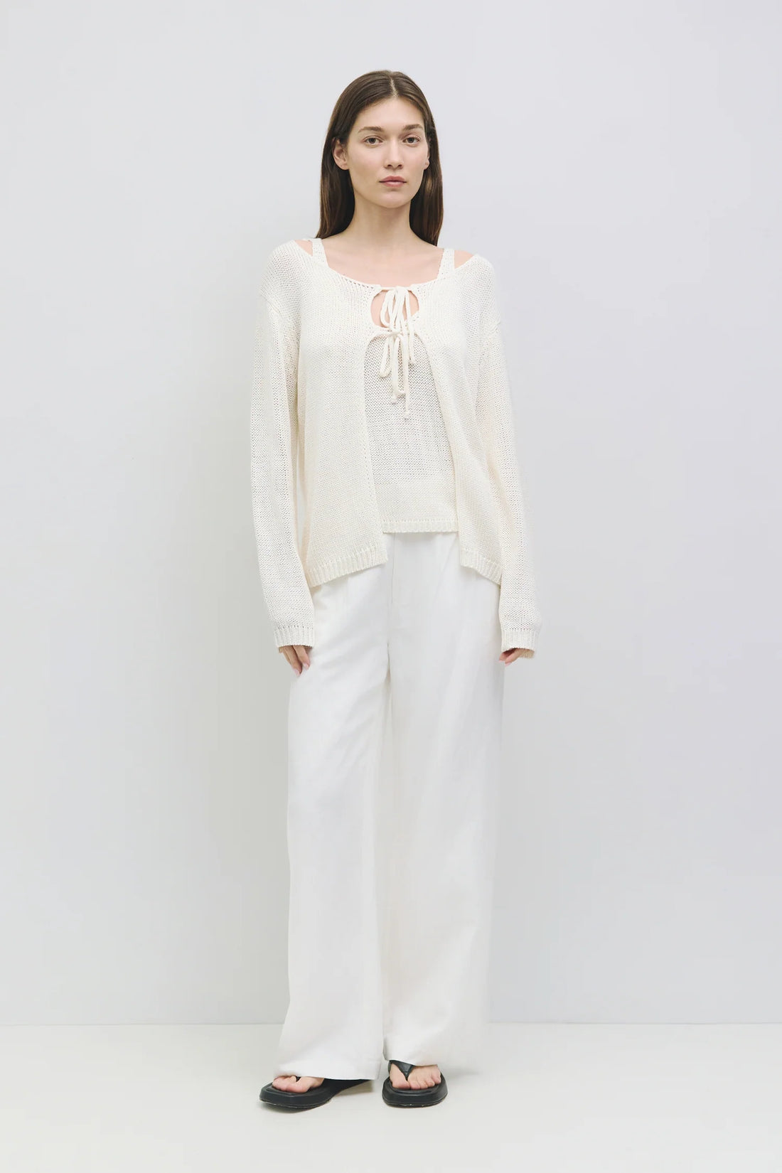 Long Sleeve Front Tie Cardigan