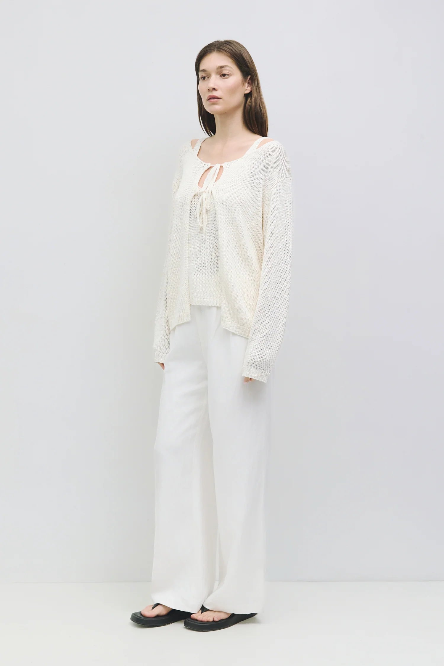 Long Sleeve Front Tie Cardigan