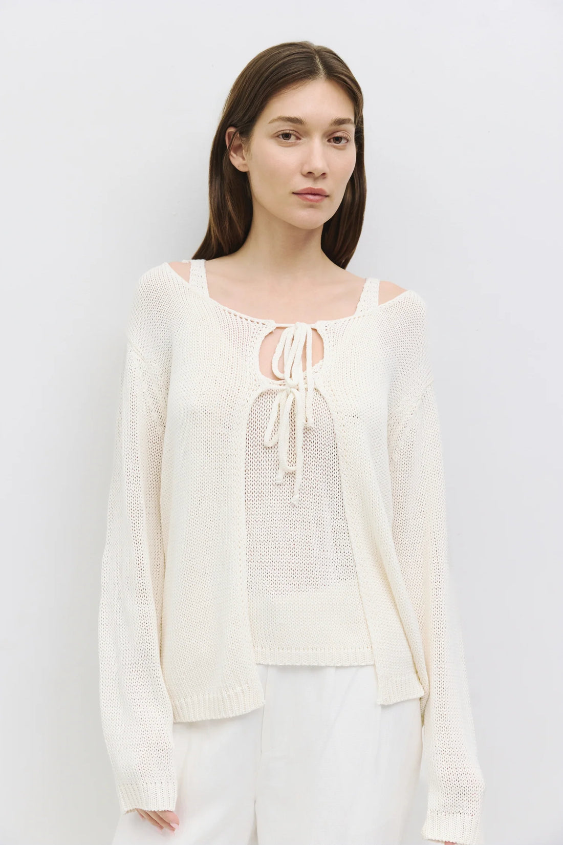 Long Sleeve Front Tie Cardigan