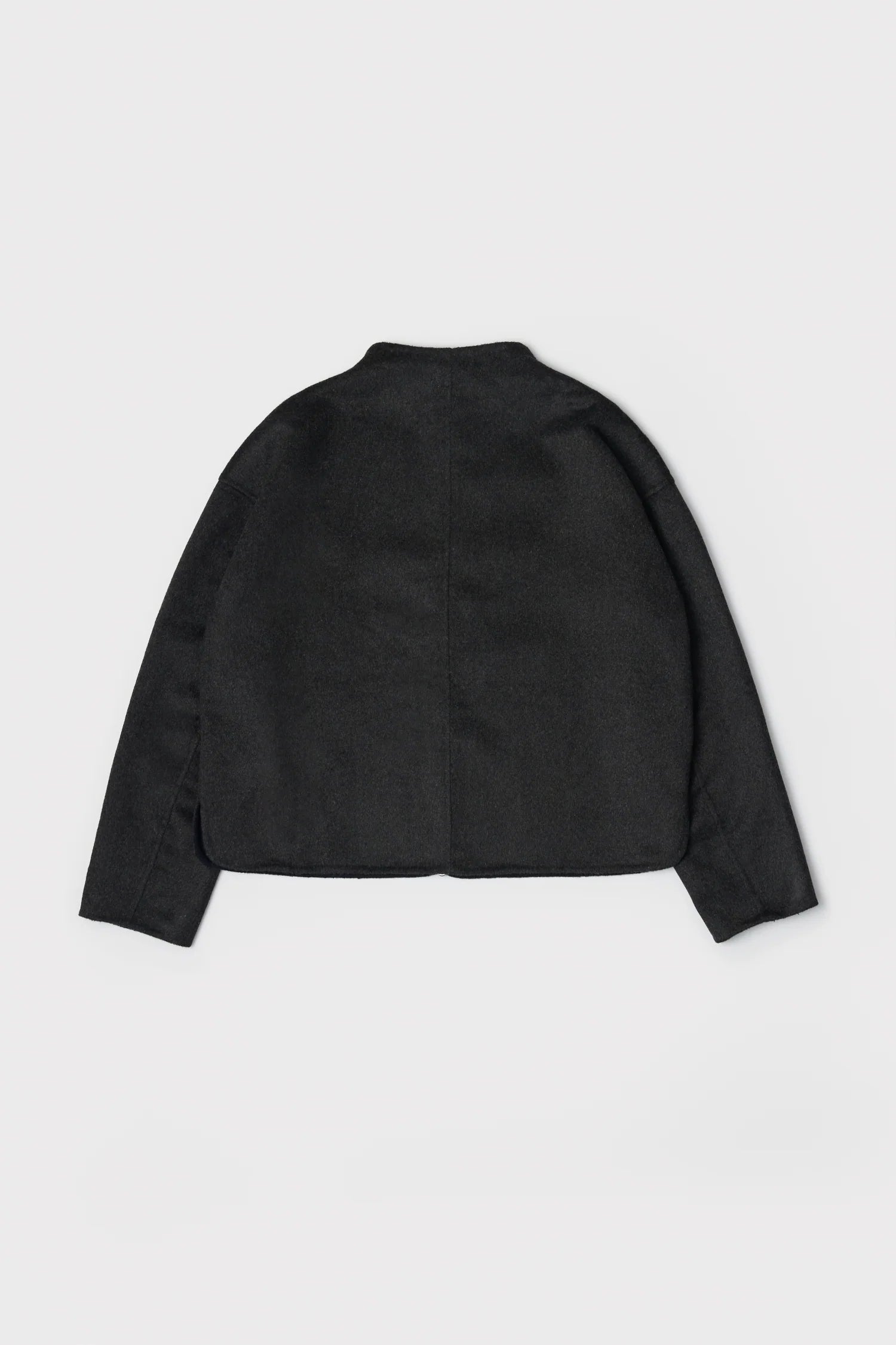 High Neckline and Oversized Jacket