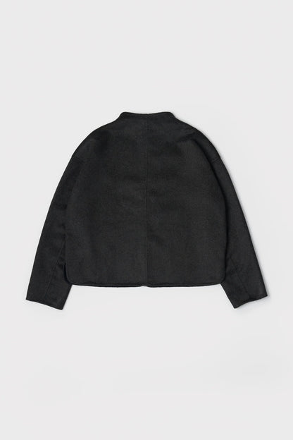 High Neckline and Oversized Jacket