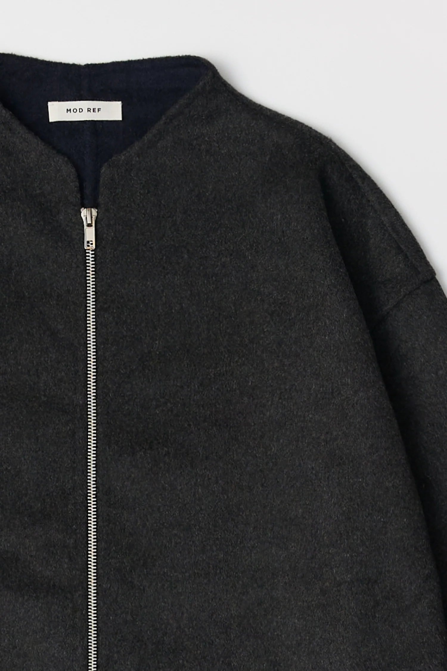 High Neckline and Oversized Jacket