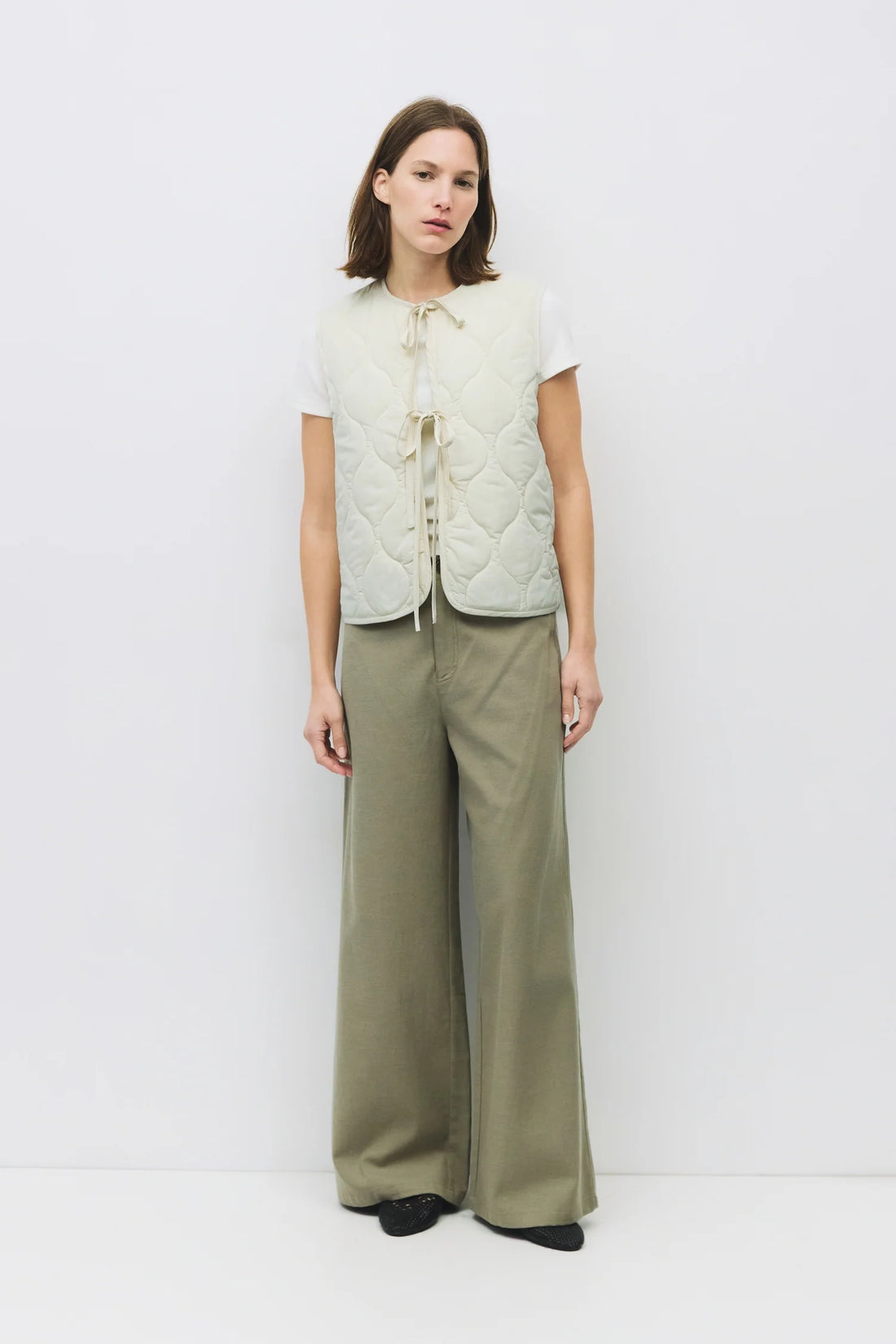 Quilted Tie-Front Vest