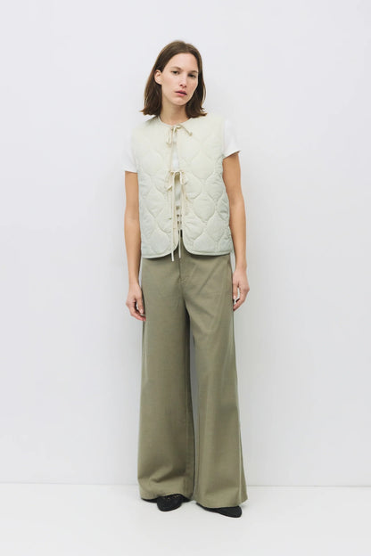 Quilted Tie-Front Vest