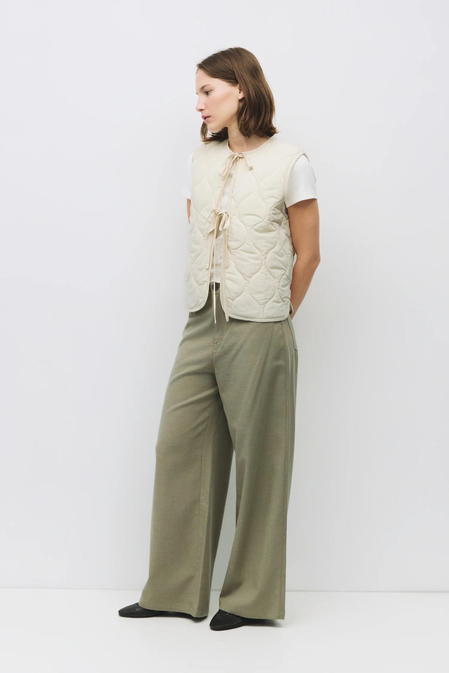 Quilted Tie-Front Vest