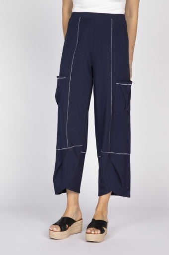 Soft Cargo Pant with Side Pocket and Contrast Stitch