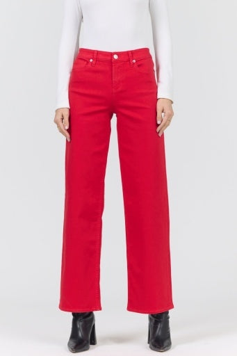 Vibrant Red Low Waist Jeans | Dear John Taylor