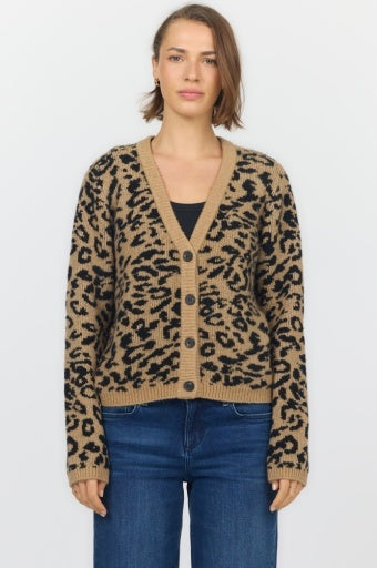Naylani Leopard Print Cardigan