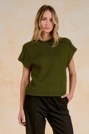 Cap-Sleeve Sweater