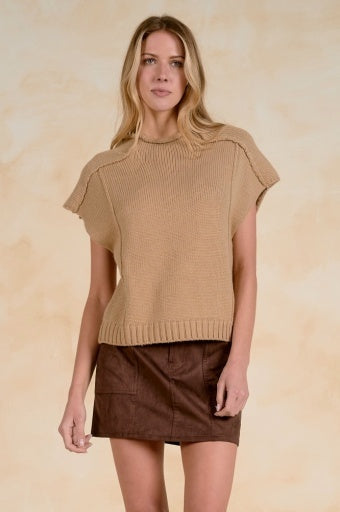 Cap-Sleeve Sweater