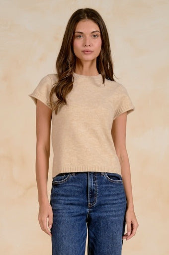 Cap-Sleeve Sweater Tee
