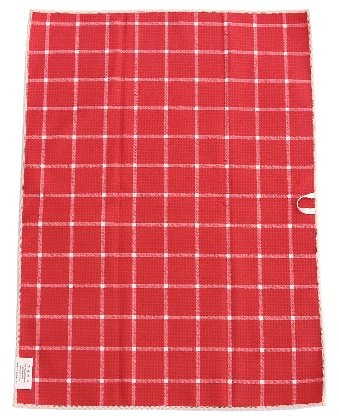 Red Plaid Microfiber Hand Towel