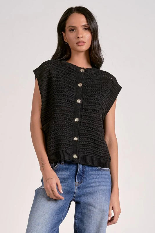 Button Sweater Vest