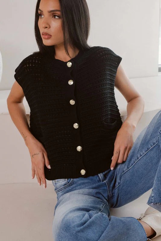 Button Sweater Vest