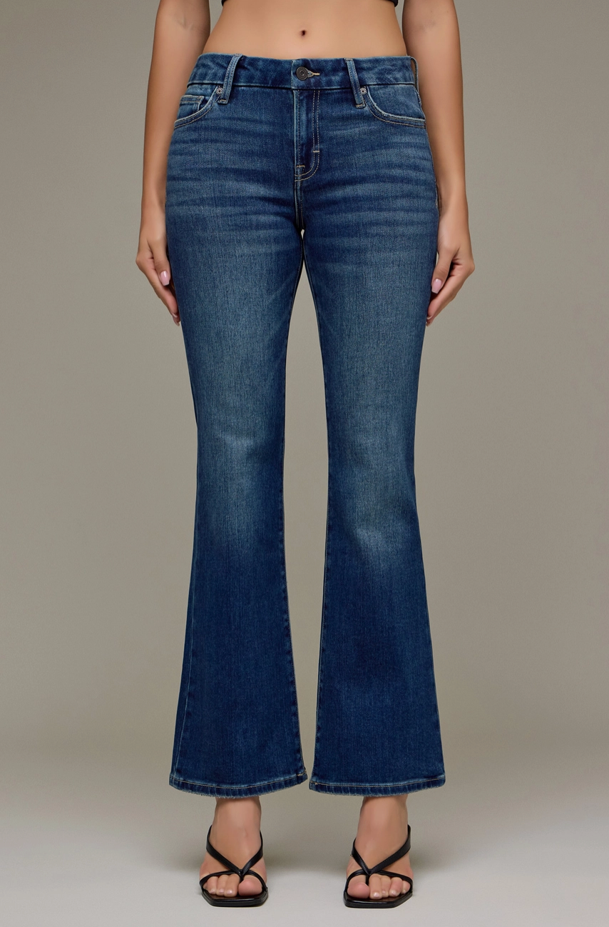 Dark Wash Mid Rise Bootcut Jeans