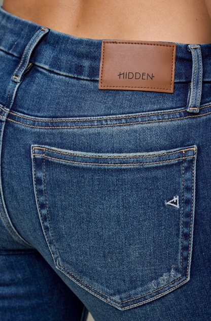 Dark Wash Mid Rise Bootcut Jeans
