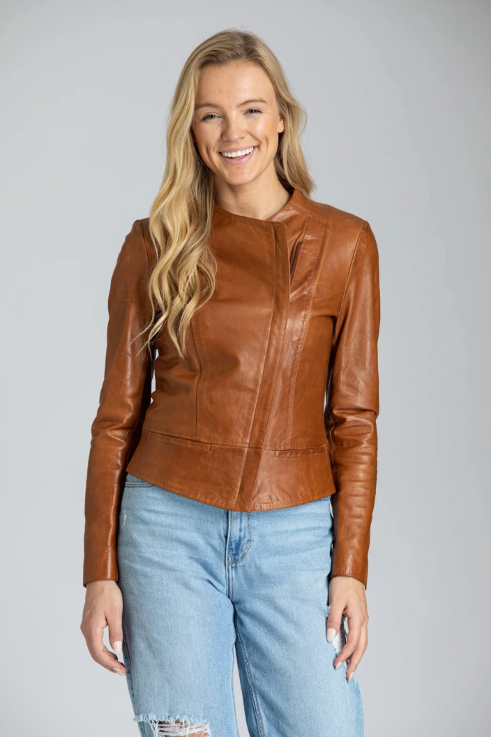 Classic Zip Front Jacket With Braided Detail