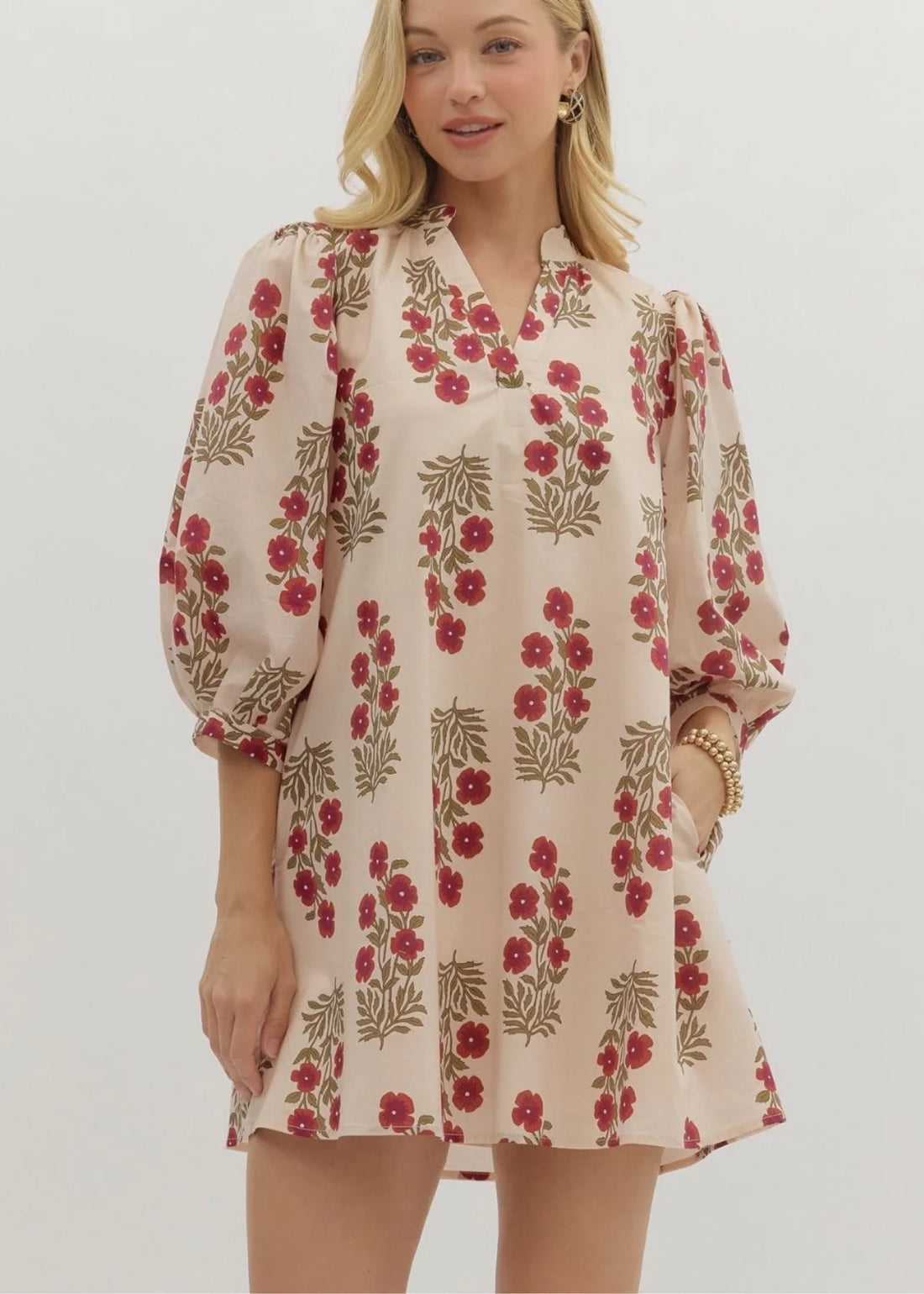 Floral Print Mini Dress