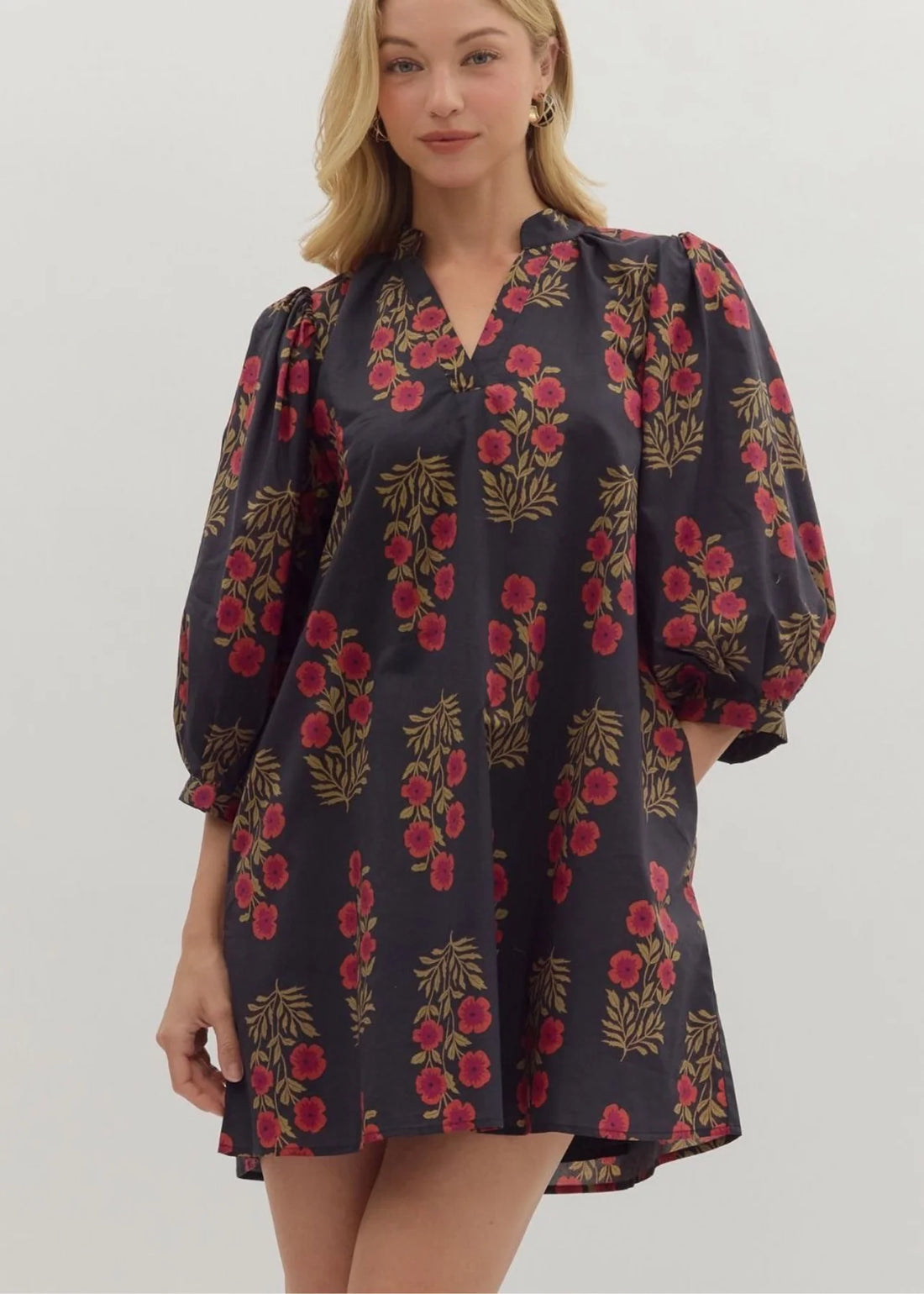 Floral Print Mini Dress