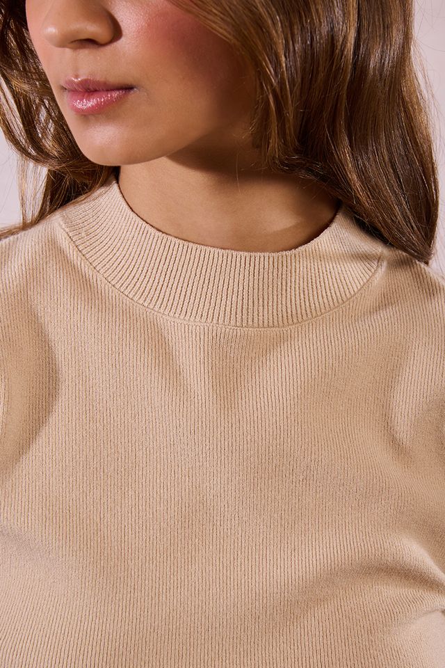 Knit Short-Sleeve Sweater