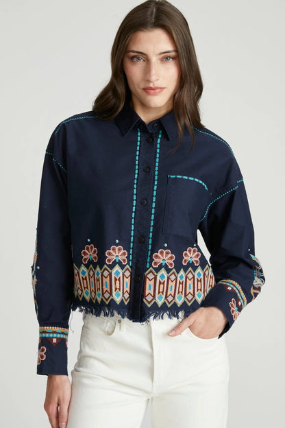 Canyon Craft Embroidered Crop Shirt