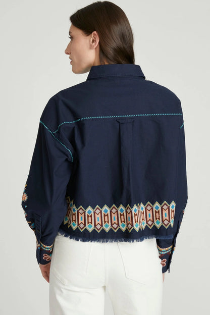 Canyon Craft Embroidered Crop Shirt
