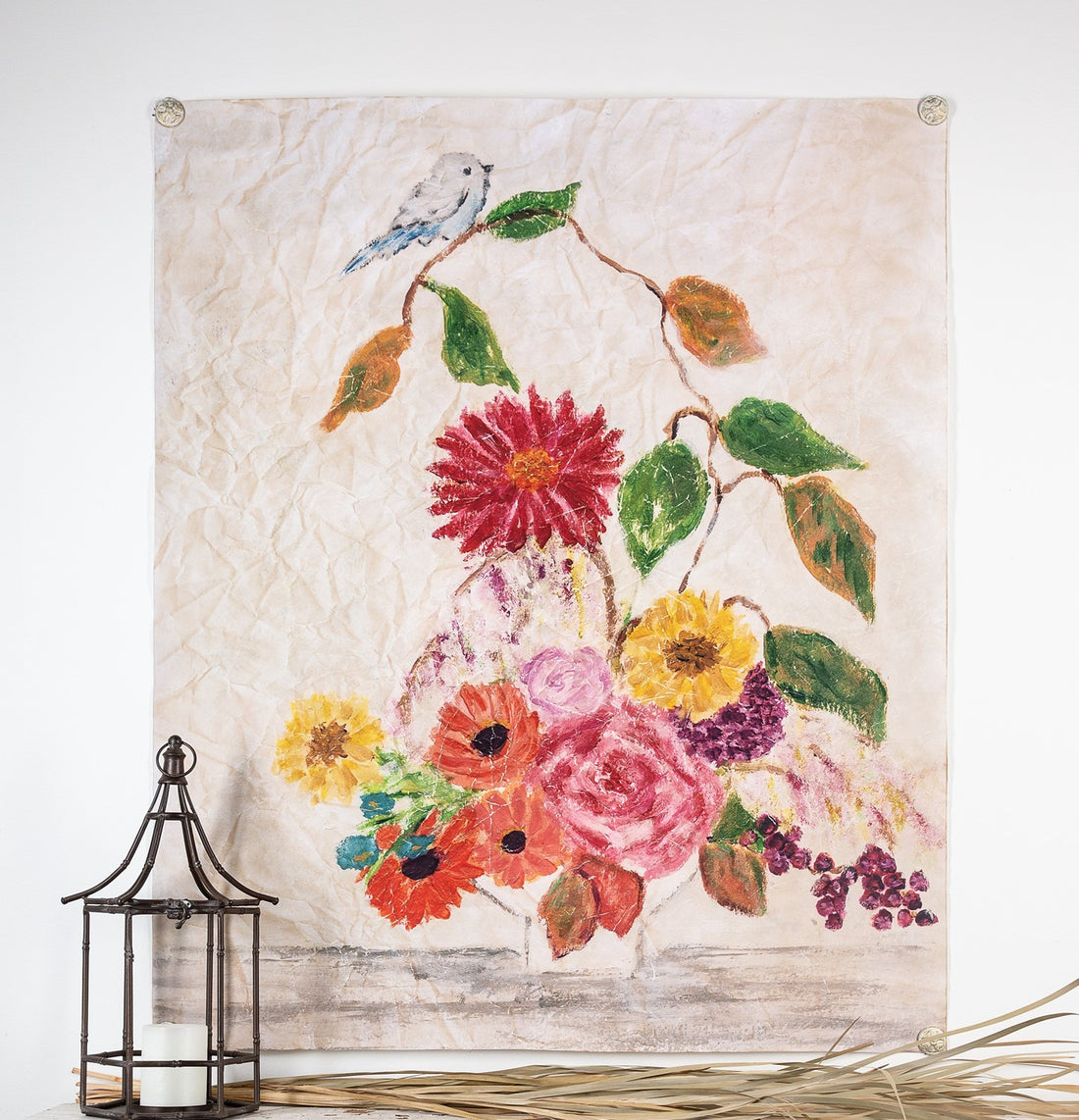 Paper Art Floral with Bird