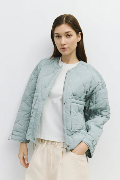 Quilted Jacket with Adjustable Cords